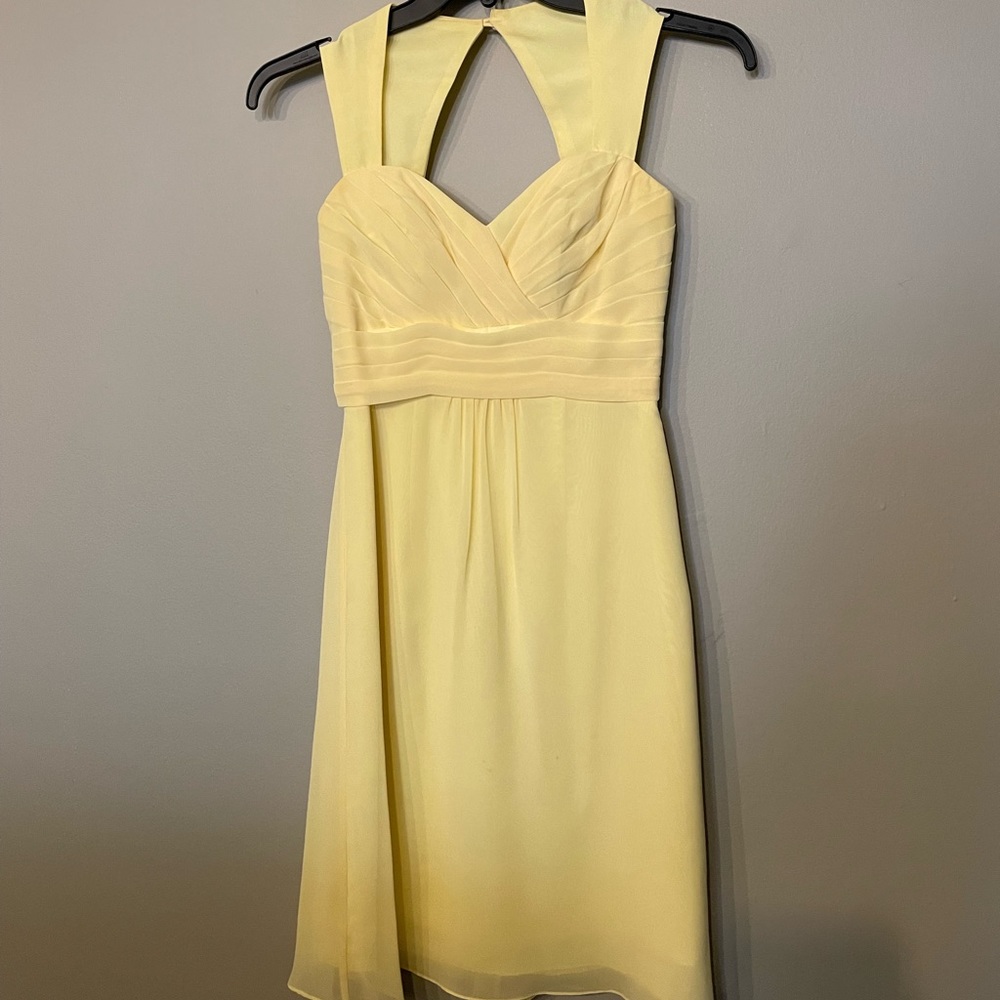 Alexia bridesmaid dress - sweetheart neckline - pale yellow